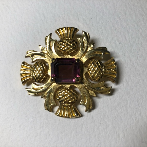 Vintage 1960’s Celtic Thistle Brooch - Picture 1 of 4